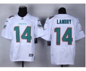 Men's Nike Miami Dolphins #14 Jarvis Landry Elite White NFL Jersey