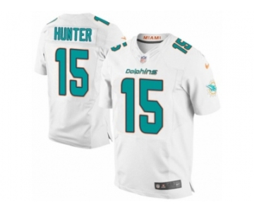 Men's Nike Miami Dolphins #15 Justin Hunter Elite White NFL Jersey