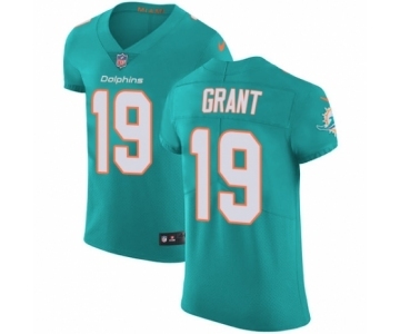 Men's Nike Miami Dolphins #19 Jakeem Grant Aqua Green Team Color Vapor Untouchable Elite Player NFL Jersey