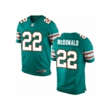 Men's Nike Miami Dolphins #22 T.J. McDonald Elite Aqua Green Alternate NFL Jersey