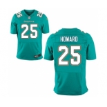 Men's Nike Miami Dolphins #25 Xavien Howard Elite Green Team Color NFL Jersey