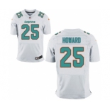 Men's Nike Miami Dolphins #25 Xavien Howard Elite White NFL Jersey