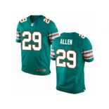 Men's Nike Miami Dolphins #29 Nate Allen Elite Aqua Green Alternate NFL Jersey