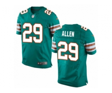 Men's Nike Miami Dolphins #29 Nate Allen Elite Aqua Green Alternate NFL Jersey