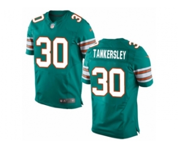 Men's Nike Miami Dolphins #30 Cordrea Tankersley Elite Aqua Green Alternate NFL Jersey