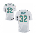 Men's Nike Miami Dolphins #32 Kenyan Drake Elite White NFL Jersey