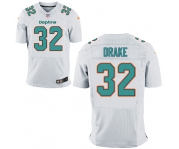 Men's Nike Miami Dolphins #32 Kenyan Drake Elite White NFL Jersey