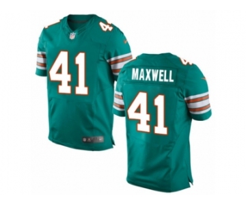 Men's Nike Miami Dolphins #41 Byron Maxwell Elite Aqua Green Alternate NFL Jersey