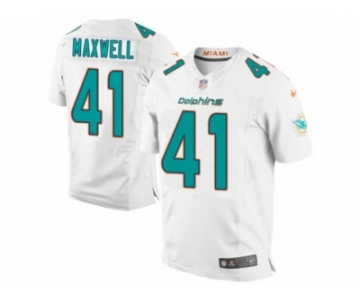 Men's Nike Miami Dolphins #41 Byron Maxwell Elite White NFL Jersey