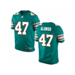 Men's Nike Miami Dolphins #47 Kiko Alonso Elite Aqua Green Alternate NFL Jersey