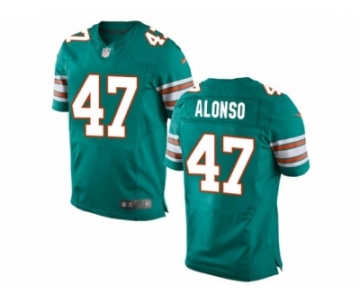 Men's Nike Miami Dolphins #47 Kiko Alonso Elite Aqua Green Alternate NFL Jersey