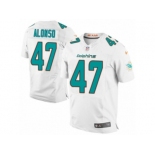 Men's Nike Miami Dolphins #47 Kiko Alonso Elite White NFL Jersey