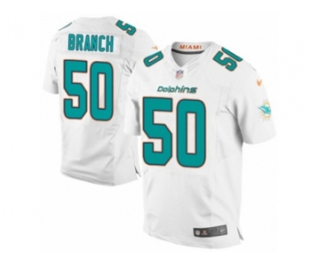 Men's Nike Miami Dolphins #50 Andre Branch Elite White NFL Jersey