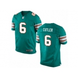 Men's Nike Miami Dolphins #6 Jay Cutler Elite Aqua Green Alternate NFL Jersey