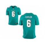 Men's Nike Miami Dolphins #6 Jay Cutler Elite Aqua Green Team Color NFL Jersey