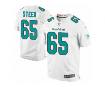 Men's Nike Miami Dolphins #65 Anthony Steen Elite White NFL Jersey