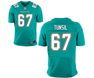 Men's Nike Miami Dolphins #67 Laremy Tunsil Elite Green Team Color NFL Jersey