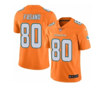 Men's Nike Miami Dolphins #80 Anthony Fasano Elite Orange Rush NFL Jersey