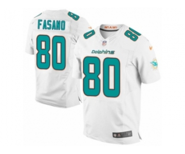 Men's Nike Miami Dolphins #80 Anthony Fasano Elite White NFL Jersey