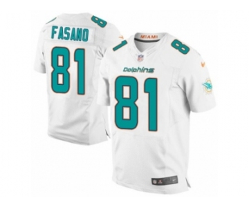 Men's Nike Miami Dolphins #81 Anthony Fasano Elite White NFL Jersey