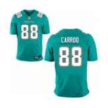 Men's Nike Miami Dolphins #88 Leonte Carroo Elite Green Team Color NFL Jersey