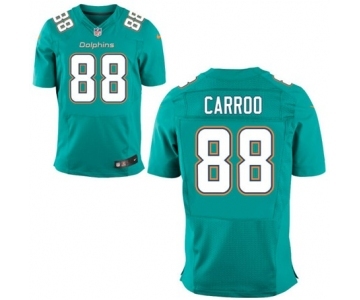 Men's Nike Miami Dolphins #88 Leonte Carroo Elite Green Team Color NFL Jersey