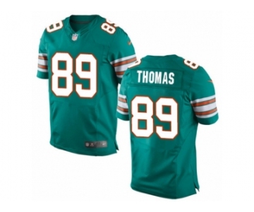 Men's Nike Miami Dolphins #89 Julius Thomas Elite Aqua Green Alternate NFL Jersey