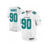 Men's Nike Miami Dolphins #90 Charles Harris Elite White NFL Jersey