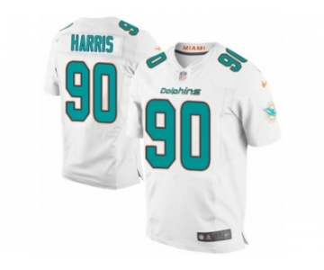 Men's Nike Miami Dolphins #90 Charles Harris Elite White NFL Jersey