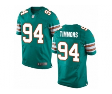 Men's Nike Miami Dolphins #94 Lawrence Timmons Elite Aqua Green Alternate NFL Jersey