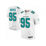 Men's Nike Miami Dolphins #95 William Hayes Elite White NFL Jersey