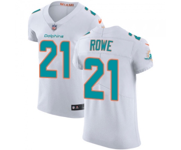 Nike Dolphins #21 Eric Rowe White Men's Stitched NFL New Elite Jersey