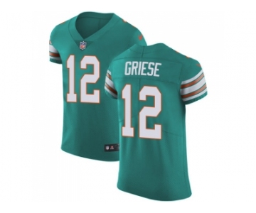 Nike Miami Dolphins #12 Bob Griese Aqua Green Alternate Men Stitched NFL Vapor Untouchable Elite Jersey