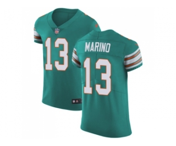 Nike Miami Dolphins #13 Dan Marino Aqua Green Alternate Men Stitched NFL Vapor Untouchable Elite Jersey