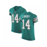 Nike Miami Dolphins #14 Jarvis Landry Aqua Green Alternate Men Stitched NFL Vapor Untouchable Elite Jersey