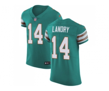 Nike Miami Dolphins #14 Jarvis Landry Aqua Green Alternate Men Stitched NFL Vapor Untouchable Elite Jersey