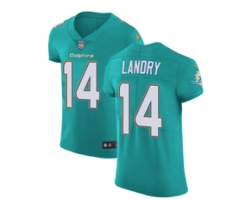 Nike Miami Dolphins #14 Jarvis Landry Aqua Green Team Color Men Stitched NFL Vapor Untouchable Elite Jersey