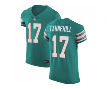 Nike Miami Dolphins #17 Ryan Tannehill Aqua Green Alternate Men Stitched NFL Vapor Untouchable Elite Jersey