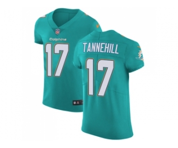 Nike Miami Dolphins #17 Ryan Tannehill Aqua Green Team Color Men Stitched NFL Vapor Untouchable Elite Jersey