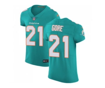 Nike Miami Dolphins #21 Frank Gore Aqua Green Team Color Men Stitched NFL Vapor Untouchable Elite Jersey