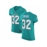 Nike Miami Dolphins #32 Kenyan Drake Aqua Green Team Color Men Stitched NFL Vapor Untouchable Elite Jersey