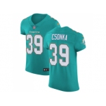 Nike Miami Dolphins #39 Larry Csonka Aqua Green Team Color Men Stitched NFL Vapor Untouchable Elite Jersey