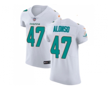 Nike Miami Dolphins #47 Kiko Alonso White Men Stitched NFL Vapor Untouchable Elite Jersey