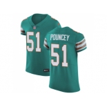 Nike Miami Dolphins #51 Mike Pouncey Aqua Green Alternate Men Stitched NFL Vapor Untouchable Elite Jersey