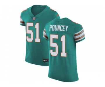 Nike Miami Dolphins #51 Mike Pouncey Aqua Green Alternate Men Stitched NFL Vapor Untouchable Elite Jersey