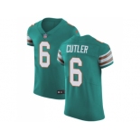 Nike Miami Dolphins #6 Jay Cutler Aqua Green Alternate Men Stitched NFL Vapor Untouchable Elite Jersey