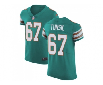 Nike Miami Dolphins #67 Laremy Tunsil Aqua Green Alternate Men Stitched NFL Vapor Untouchable Elite Jersey