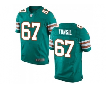 Nike Miami Dolphins #67 Laremy Tunsil Aqua Green Alternate Men's Stitched NFL Elite Jersey