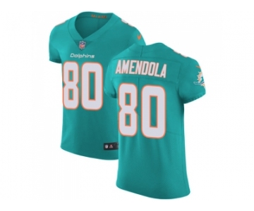 Nike Miami Dolphins #80 Danny Amendola Aqua Green Team Color Men Stitched NFL Vapor Untouchable Elite Jersey