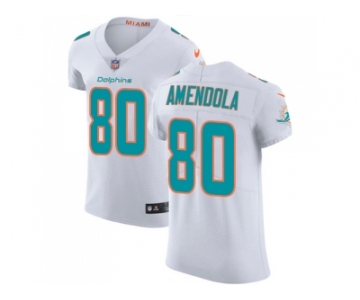 Nike Miami Dolphins #80 Danny Amendola White Men Stitched NFL Vapor Untouchable Elite Jersey